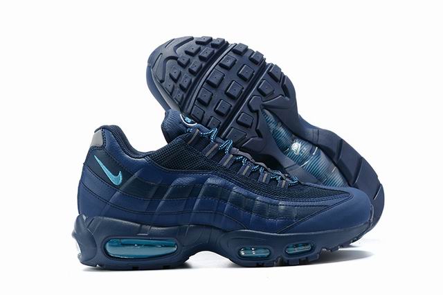 Nike Air Max 95 Men's Shoes Navy silver 3M-101 - Click Image to Close